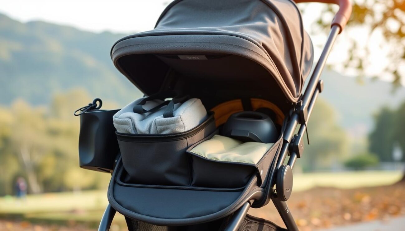 baby gear travel stroller storage