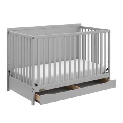 Graco Melrose 5-in-1 Convertible Crib with Drawer (Pebble Gray)
