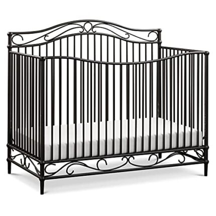 NAMESAKE Noelle 4-in-1 Convertible Metal Crib in Vintage Iron, Greenguard Gold Certified